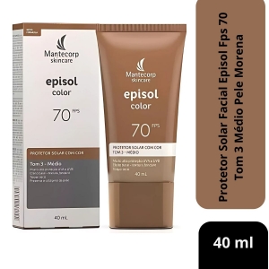 Protetor Solar Facial Episol Color FPS70 Pele Morena 40g