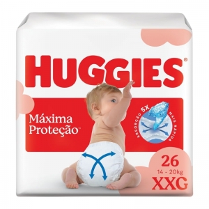 Fralda Huggies Máxima Proteção XXG 26 Unidades