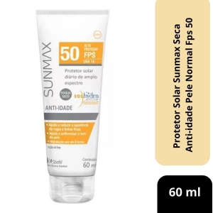 Protetor Solar Sunmax Seca Anti-idade Pele Normal Fps50 60ml