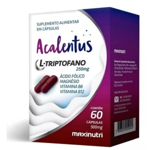 Acalentus L-Triptofano com 60 Comprimidos de 250mg Maxinutri Sem Sabor