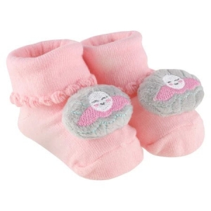 Meia Bichinho LED Pimpolho Rosa Concha 00-15 – Conforto e Diversão para os Pezinhos do Bebê
