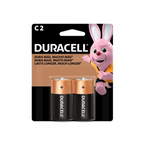 Pilha Duracell Alcalina Média com 2 Unidades