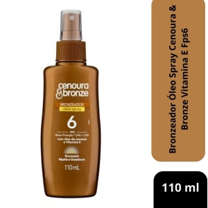 Bronzeador Óleo Spray Cenoura & Bronze Vitamina E Fps6 110ml