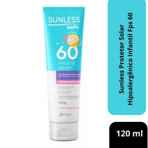 Sunless Protetor Solar Hipoalergênico Infantil Fps 60 120g