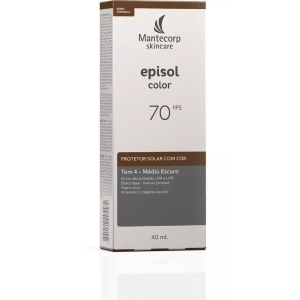 Episol Color Protetor Solar Facial Médio Escuro Tom 4 70FPS