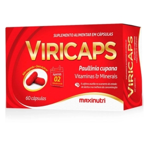 Suplem. ViriCaps Paullinia Cupana com 60 Cápsulas Maxinutri Sabor:Sem Sabor