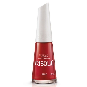 Esmalte Risqué Beijo Cremoso 8ml – Vermelho Delicado e Sofisticado