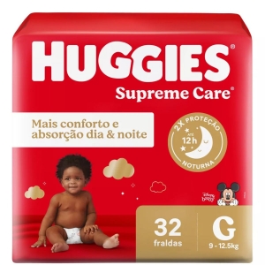 Fraldas Huggies Supreme Care Disney G 32 Unidades