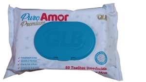 Puro Amor QLB Premium Toalhas Umedecidas 50 Unidades