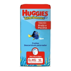 Huggies Little Swimmers G/XG – Fralda Piscina & Praia, 10 Unidades