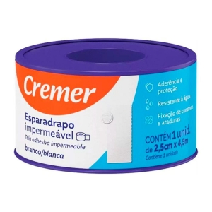 Esparadrapo Impermeável 2,5cm x 4,5m Cremer – Proteção Resistência e Conforto