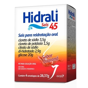 Hidrali Sais 45 Envelopes Pó Sabor Guaraná 4 Unidades
