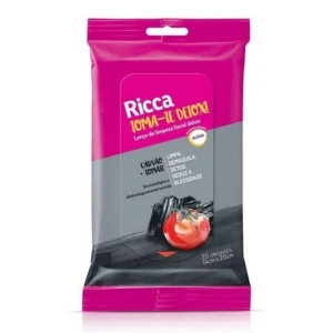 Lenço de Limpeza Facial Detox Carvão + Tomate Ricca 25 und