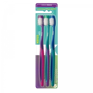 Escova Dental Kess Combo Basic Plus 3 Unidades
