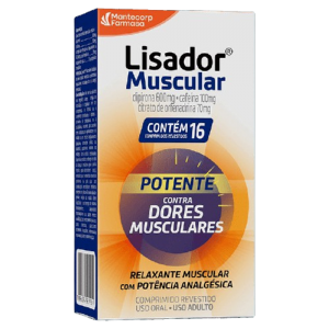 Lisador Muscular 600mg + 100mg + 70mg Caixa com 16 Comprimidos