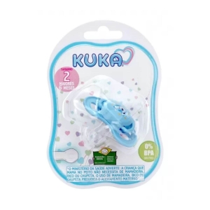 Chupeta Kuka Smart Bicolor Azul e Vermelho – Segurança e Estilo para o Bebê