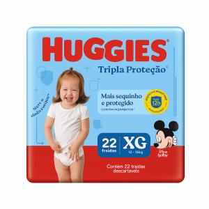 Fralda Huggies Tripla Proteção Jumbo XG 22 Unidades