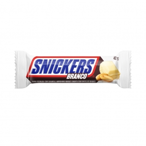 Snickers Branco – A Crocância Tradicional com a Suavidade do Chocolate Branco