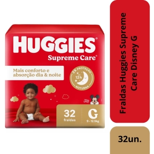 Fraldas Huggies Supreme Care Disney G 32 Unidades