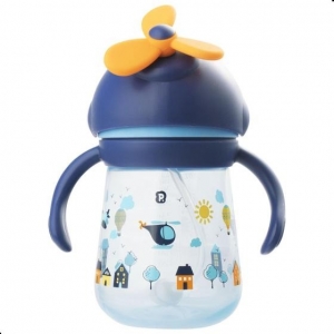 Copo Divertido Pimpolho Azul Hélice 330ml – Aventura e Diversão com Helicópteros para os Pequenos