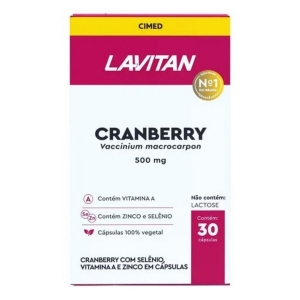 Suplemento Alimentar Lavitan Cranberry 30 cápsulas