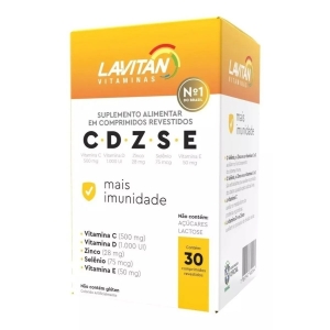 Lavitan Suplemento Vitaminas Cimed C D Z S E 30 Compimidos Sabor:Sem Sabor