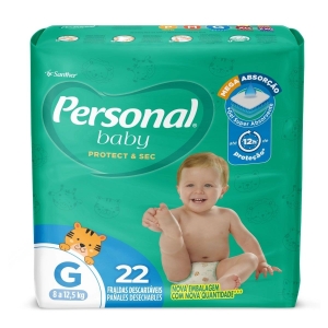 Personal Baby Jumbo G – Fralda Descartável Infantil, 22 Unidades