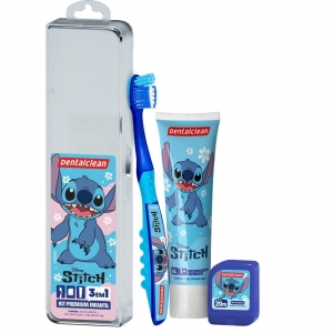 Kit Higiene Bucal Infantil Stitch – Escova, Fio e Gel Dental