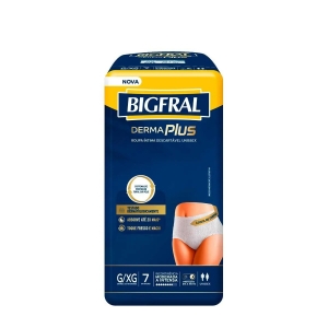 Bigfral Derma Plus G/XG – Roupa Íntima Descartável Unissex, 7 Unidades