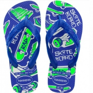 Passinhos Divertidos – Sandália Havaianas Kids Athletic Branco e Azul Naval 23/24