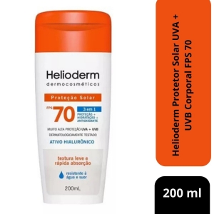 Helioderm Protetor Solar UVA + UVB Corporal FPS 70 200ml