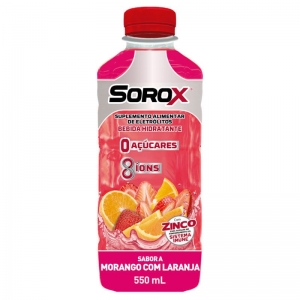 Sorox Morango Com Laranja 550ml - Refrescante Energético Frutado