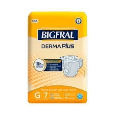 Bigfral Derma Plus G – Fralda Geriátrica Unissex, 7 Unidades