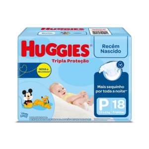 Huggies Tripla Proteção Jumbinho P – Fralda Descartável Infantil, 18 Unidades