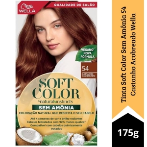 Tinta Soft Color Sem Amônia 54 Castanho Acobreado Wella