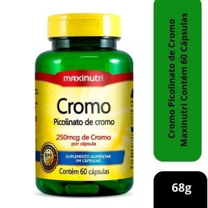 Suplemento Alimentar de Picolinato de Cromo Maxinutri - 60 Cápsulas