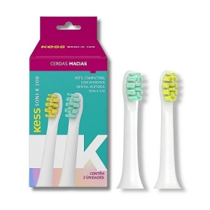 Refil Escova Dental Elétrica Kess Soni-K 100 2 Unidades