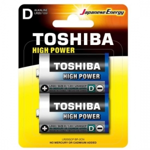 Pilha Alcalina D 1,5V Cartela C/2 Toshiba