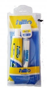 Kit de Higiene Bucal Hillo Viagem com Escova e Creme Dental