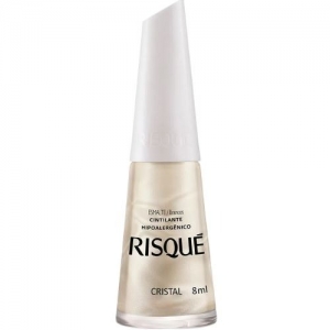 Esmalte Risqué Cristal Cintilante 8ml – Brilho Delicado e Sofisticado