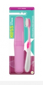 Escova Dental Kess Pro com Porta-Escova – Cerdas Extra Macias