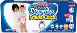 MamyPoko Calça Premium Seca XXG – Fralda Calça Infantil, 24 Unidades