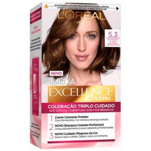 Tintura Imédia Excellence Creme 5.3 Castanho Claro Dourado
