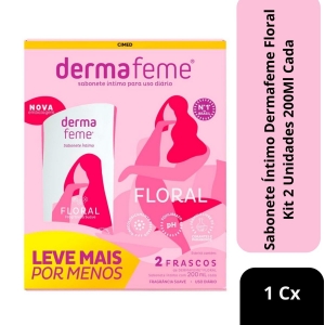 Sabonete Íntimo Dermafeme Floral Kit 2 Unidades 200Ml Cada