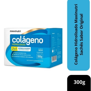 Colágeno Hidrolisado 2 Em 1 Maxinutri 300g - 30 Sachês De 10g - Sabor Original