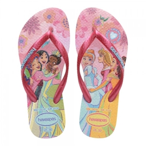 Sandália Havaianas Kids Slim Princess Rosa Glow 33/34