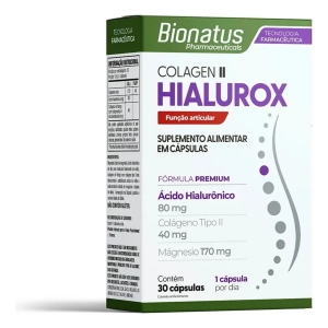 Suplemento Colagen II Hialurox Função Articular 30 Cápsulas Sabor:Sem Sabor