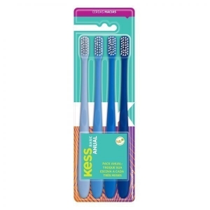 Escova Dental Kess Anual Macia – Kit com 4 Unidades Econômicas