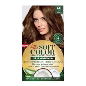 Tinta de Cabelo Soft Color Sem Amônia 60 Louro Escuro Wella