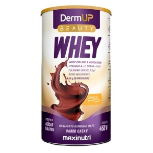 Dermup Beauty Whey Sabor Cacau 450 g – Nutrição Proteica e Sabor Intenso